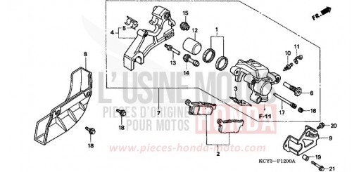 REAR BRAKE CALIPER XR400RY de 2000